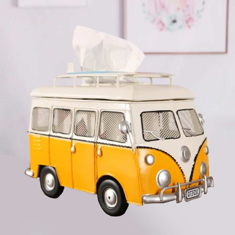 Iron Art Bus Model Tissue Box