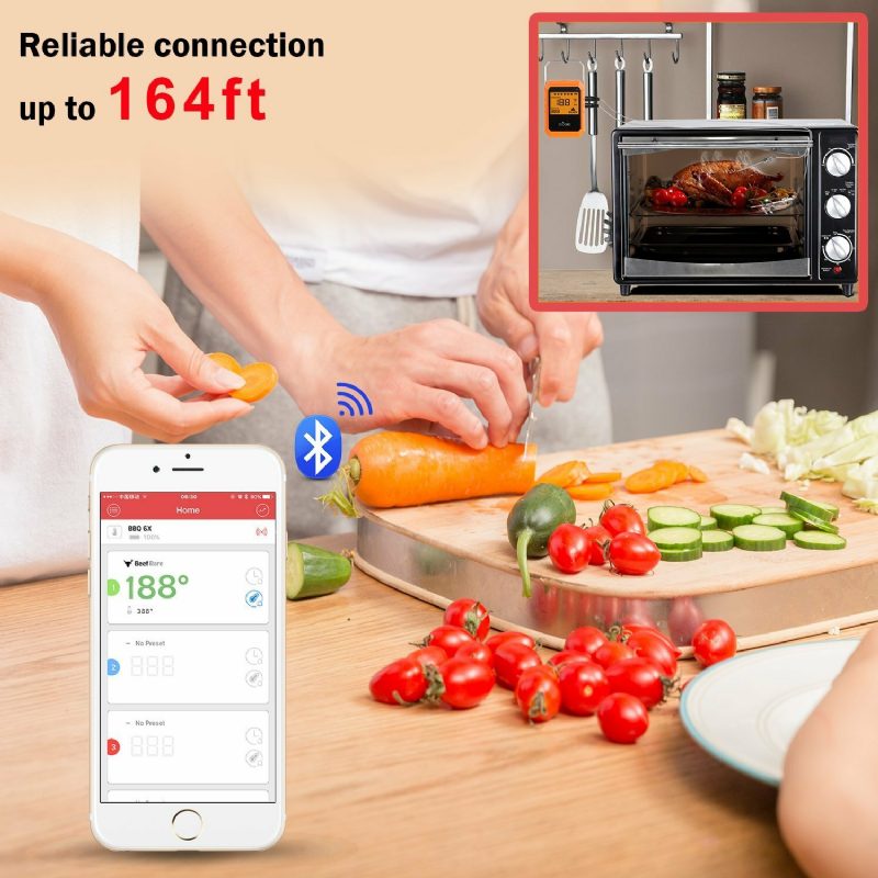 Kc-520 Six Channel Professional Edition Bluetooth Grill Hőmérő Digitális Sütő