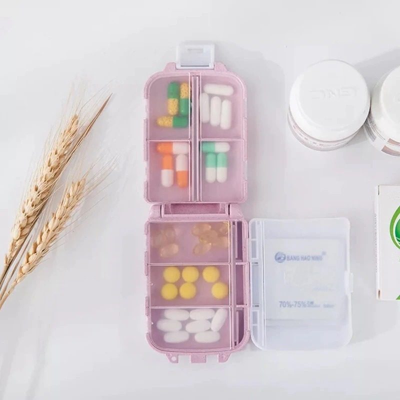 Pill Box 10 Rácsok Container Organizer Health Care Drug Travel Gadget