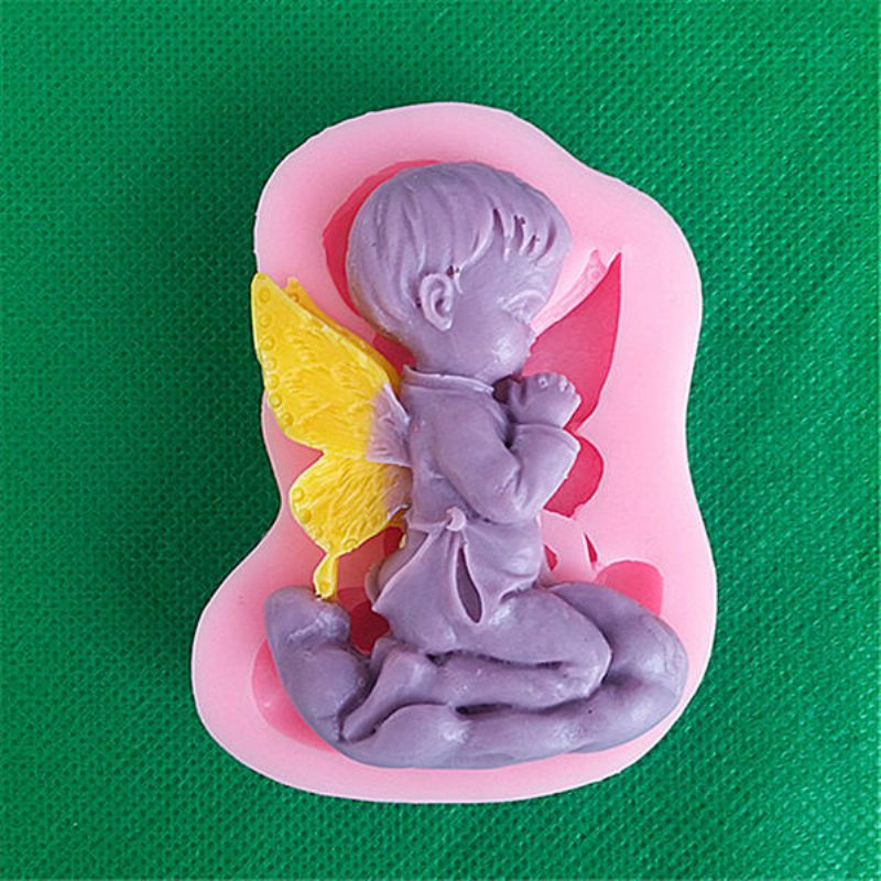 Prayed Boy Angel Szilikon Fondant Tortaforma Szappan Csokoládé Forma