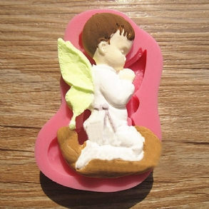 Prayed Boy Angel Szilikon Fondant Tortaforma Szappan Csokoládé Forma