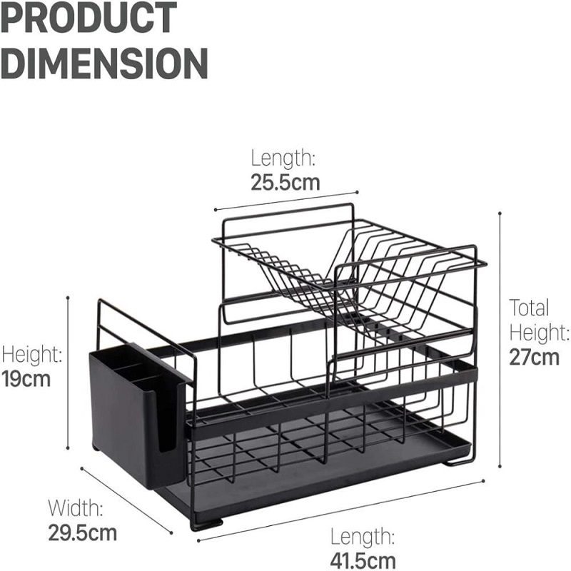 Szárító Állvány Drainboard Drainer Rendszerező Tárolóval