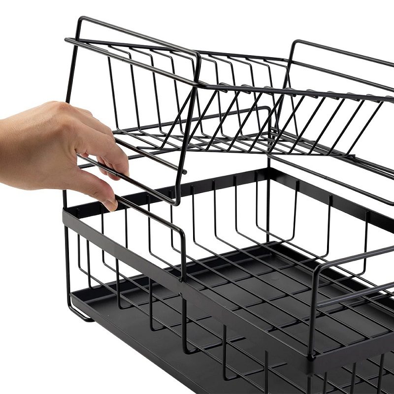 Szárító Állvány Drainboard Drainer Rendszerező Tárolóval