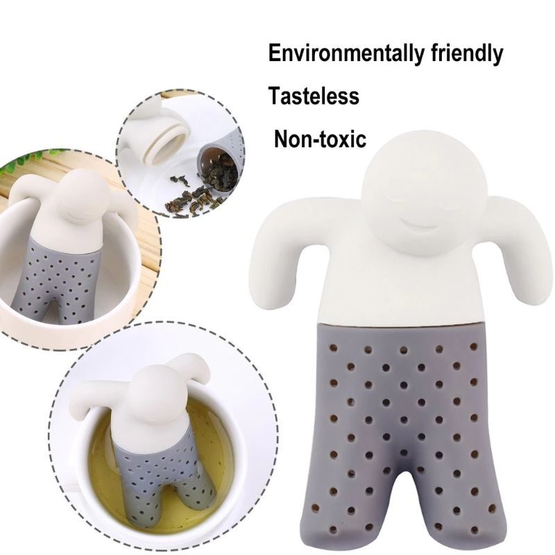 Teaszűrő Szilikon Aranyos Teáskanna Mr Little Man Tea Infuser Szűrő