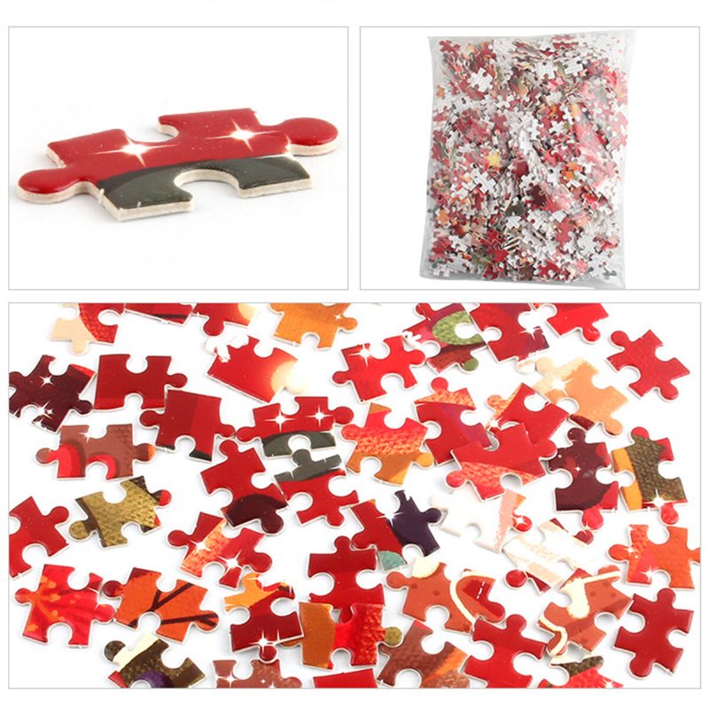 1000 Db Karácsonyi Mikulás Hóember Elk Jigsaw Puzzle Gyerekeknek Felnőtt Kirakós Játék Ajándék