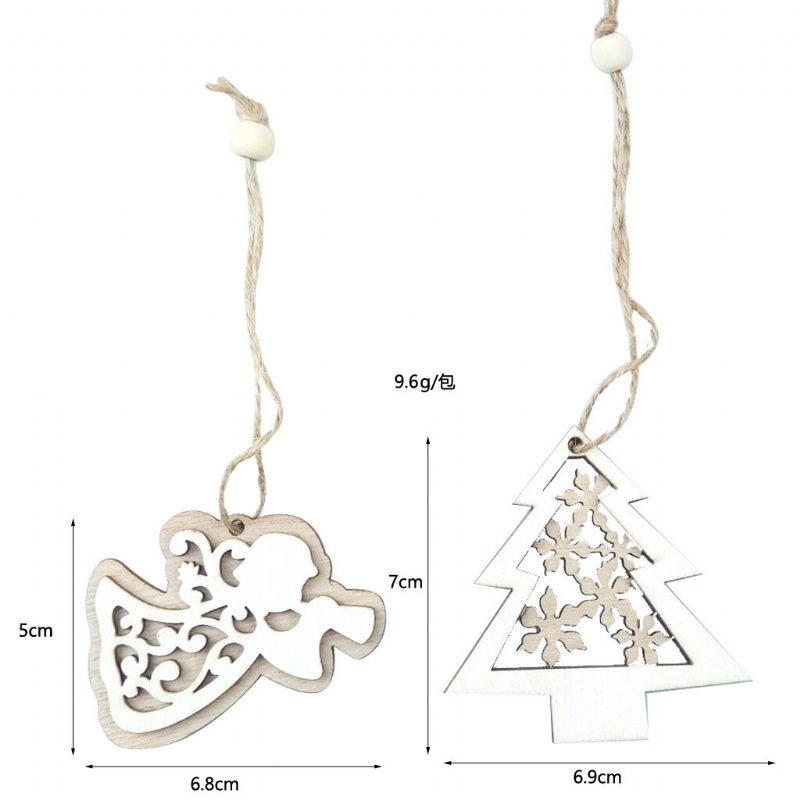 2db Natúr Fa Karácsonyfa Medálok Függő Díszek Kézműves Ajándékok Karácsonyi Újévi Parti Dekoráció Lakberendezés