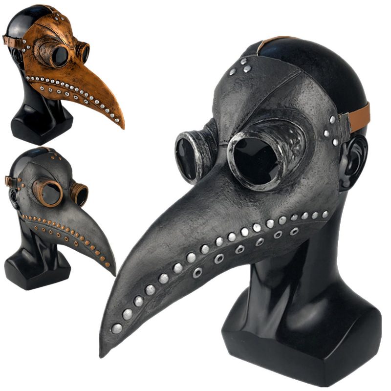 Halloween Cosplay Steampunk Plague Doctor Mask Madárcsőr Kellékek Retr Gótikus Maszkok