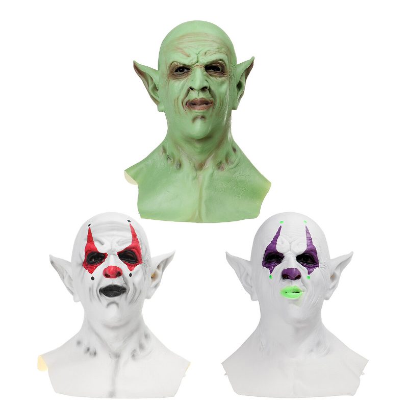 Halloween Imp Mask Fejfedő Démon Bohóc Vámpír Ork Maszk