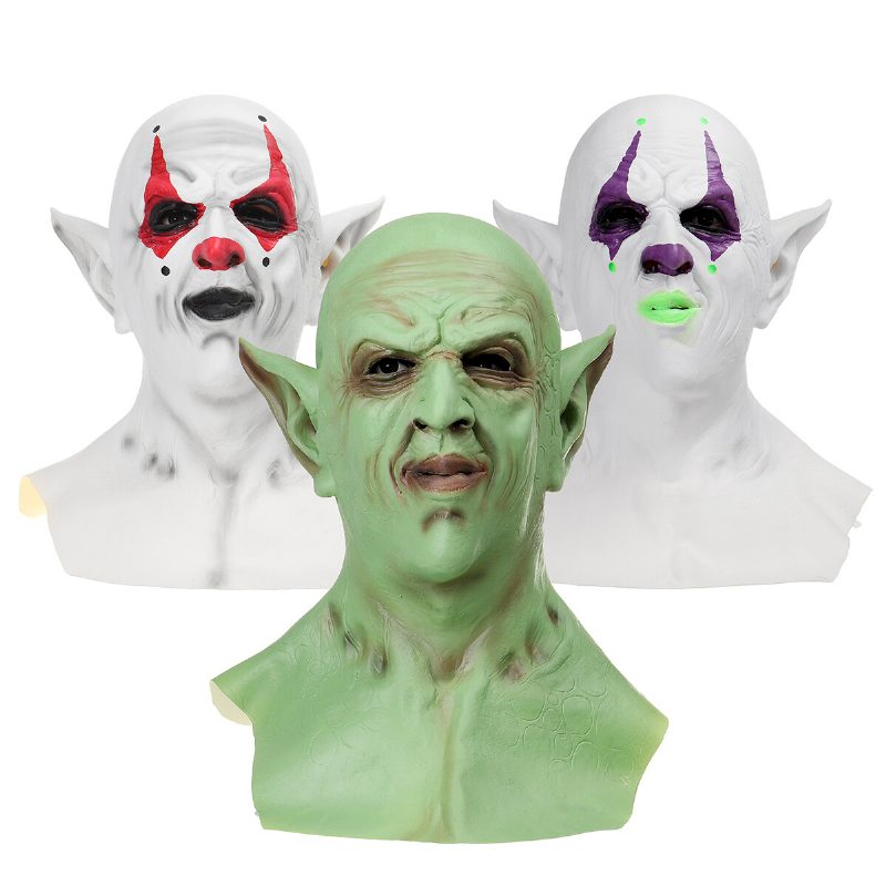 Halloween Imp Mask Fejfedő Démon Bohóc Vámpír Ork Maszk