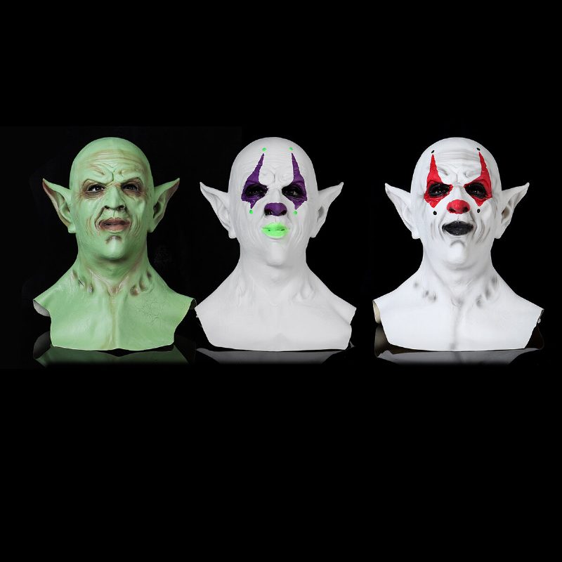 Halloween Imp Mask Fejfedő Démon Bohóc Vámpír Ork Maszk