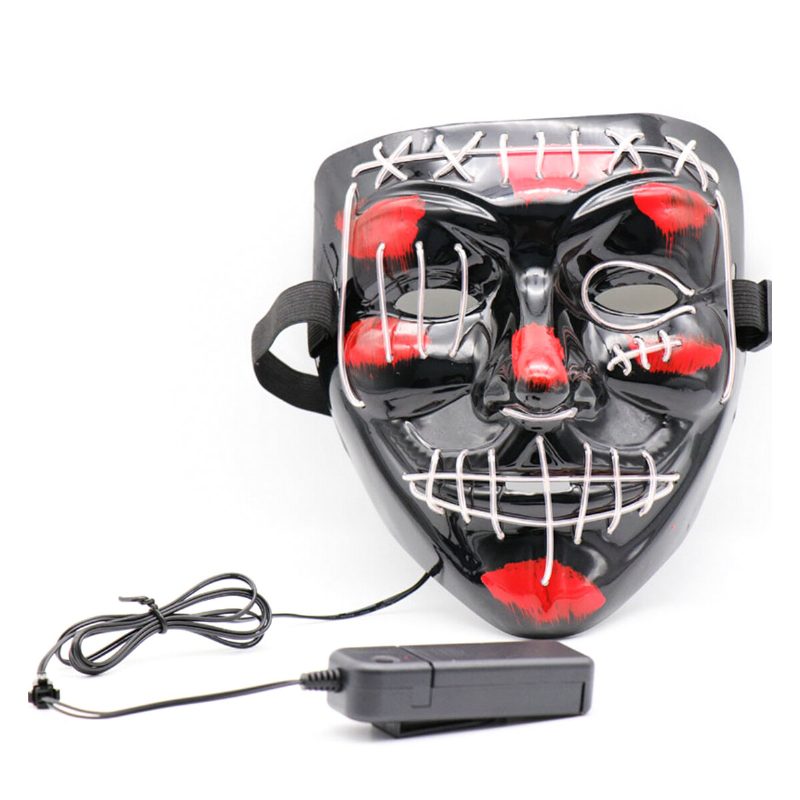 Halloween Led Többszínű Világító Maszk Világít A Purge Movie Costume Party Mask