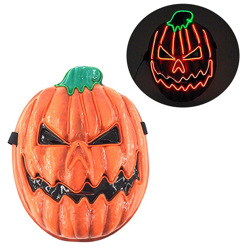 Halloween Maszk Cosplay Maszkok Led Világító Punpkin Partyhoz