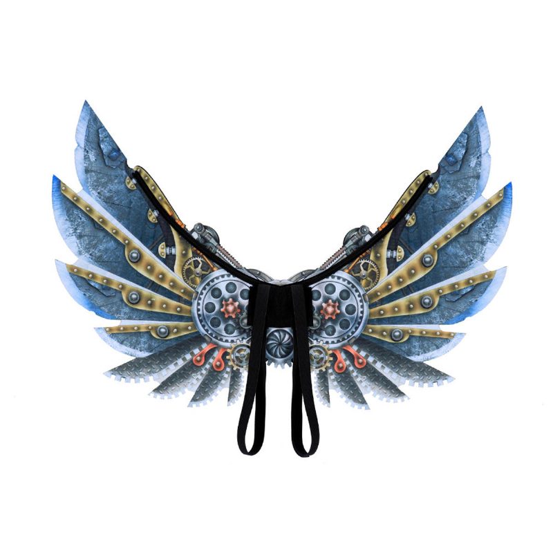 Mardi Gras Steampunk Gear Wings Cosplay Karneváli Parti Unisex Jelmez Szárnytámaszok