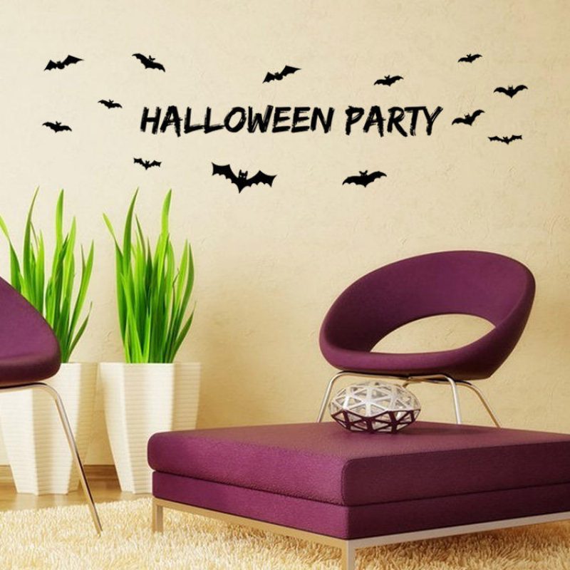 Miico Aw9352 Halloween Falmatrica Levehető Matrica Party Dekorációhoz Szobadíszekhez