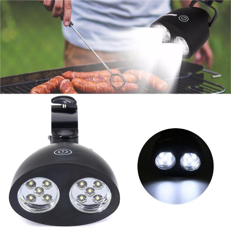 10 Led-es Bbq Grillsütő Érzékelős Lámpa Kültéri Vízálló Fogantyúra Rögzíthető Kampós Camp Dc 4.5 V