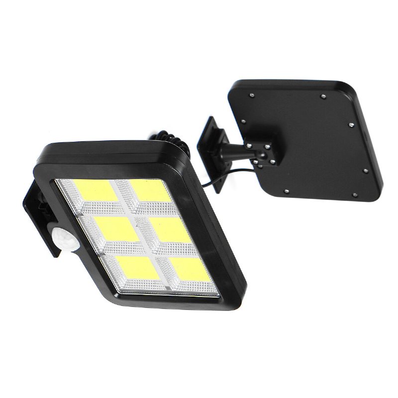 120 Led Cob Camping Light Napelemes Lámpa Vízálló Napfény Fali Lámpás Kültéri Kerti Terasz