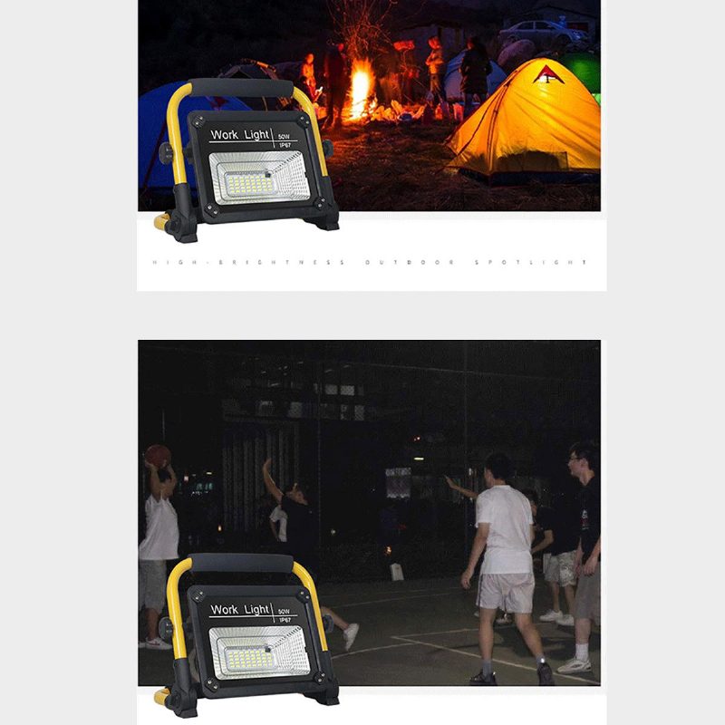 150 W Ip67 Outdoor Camping Light Powerbank Funkció Távirányító Porálló Flood Ultra Bright Vízálló Biztonsági Lámpák Fali Vészlámpa