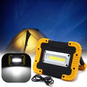 20 Led 10 W 750 Lm Cob Led Munkalámpa Usb Újratölthető Fogantyús Zseblámpa Kültéri Kemping Lámpás