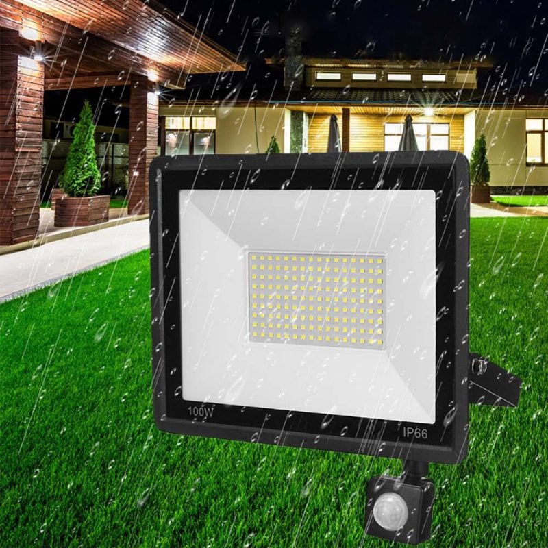 20w/30w/50w/100w Led Floodlight Pir Mozgásérzékelő Reflektor Led Flood Light Vízálló Ip66 Spotlámpa Fali Kültéri Világítás