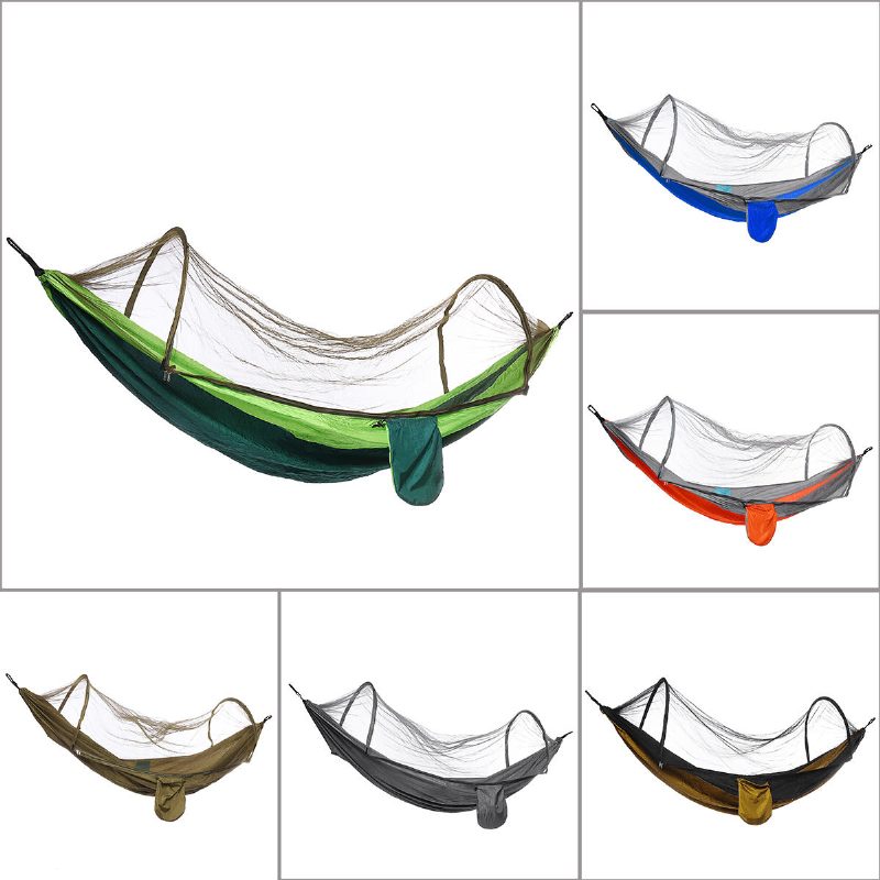 210t Nylon Hammock Ourdoor Camping Akasztós Utazóágy Szúnyoghálóval