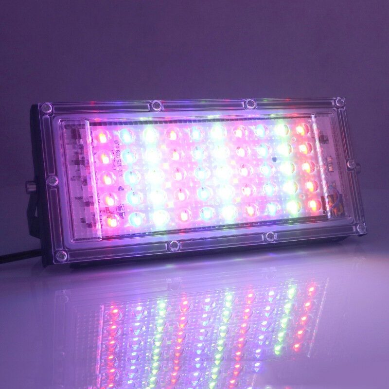 50 W Rgb Led Lámpa Ac 220v 230v 240v Kültéri Reflektor Ip65 Vízálló Led Utcai Táj Világítás