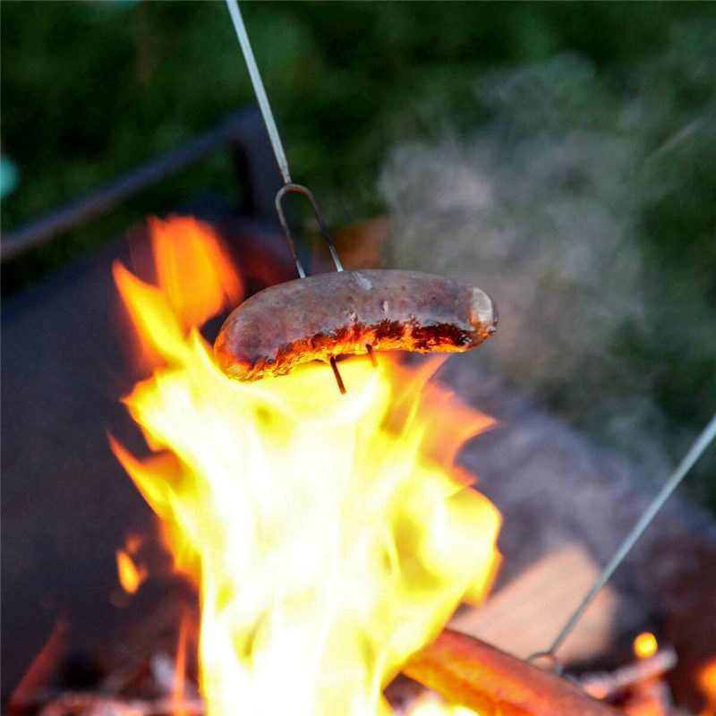 8 Db Teleszkópos Sütőpálcák 12"-32" Smore Sticks Nyárskészlet Fából Készült Fogantyúval Bbq Hot Dog Fork Fire Pit Camping Edényekhez