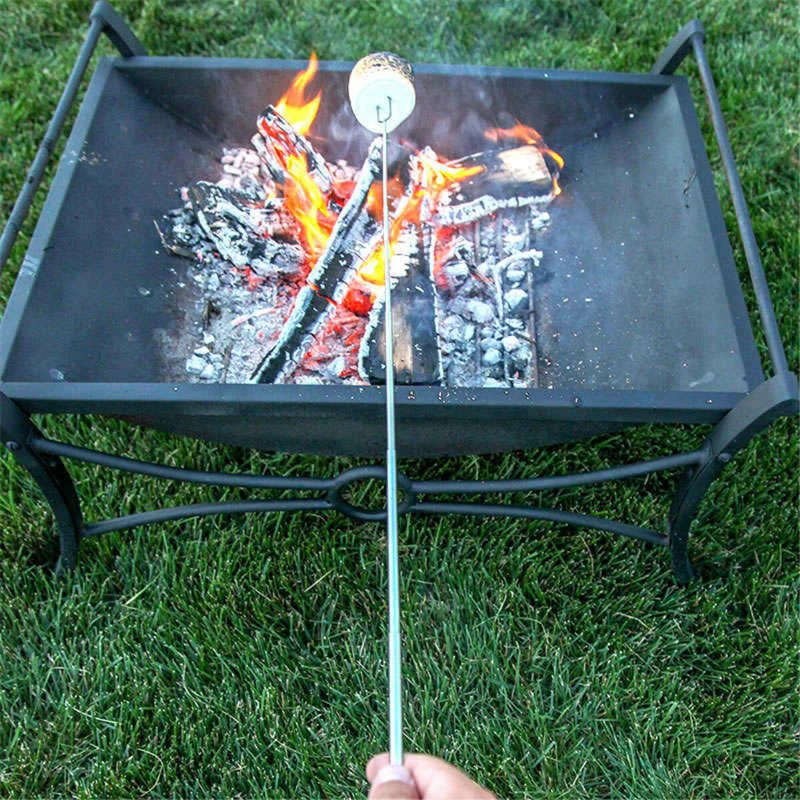 8 Db Teleszkópos Sütőpálcák 12"-32" Smore Sticks Nyárskészlet Fából Készült Fogantyúval Bbq Hot Dog Fork Fire Pit Camping Edényekhez