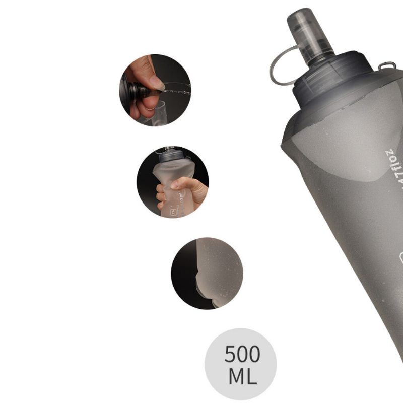 Aotu 500ml Összecsukható Kulacs Mentes Bpa Szivárgásmentes Softbottle Vízhólyag Tpu Travel Cup Könnyű Sport Kemping Kerékpározáshoz