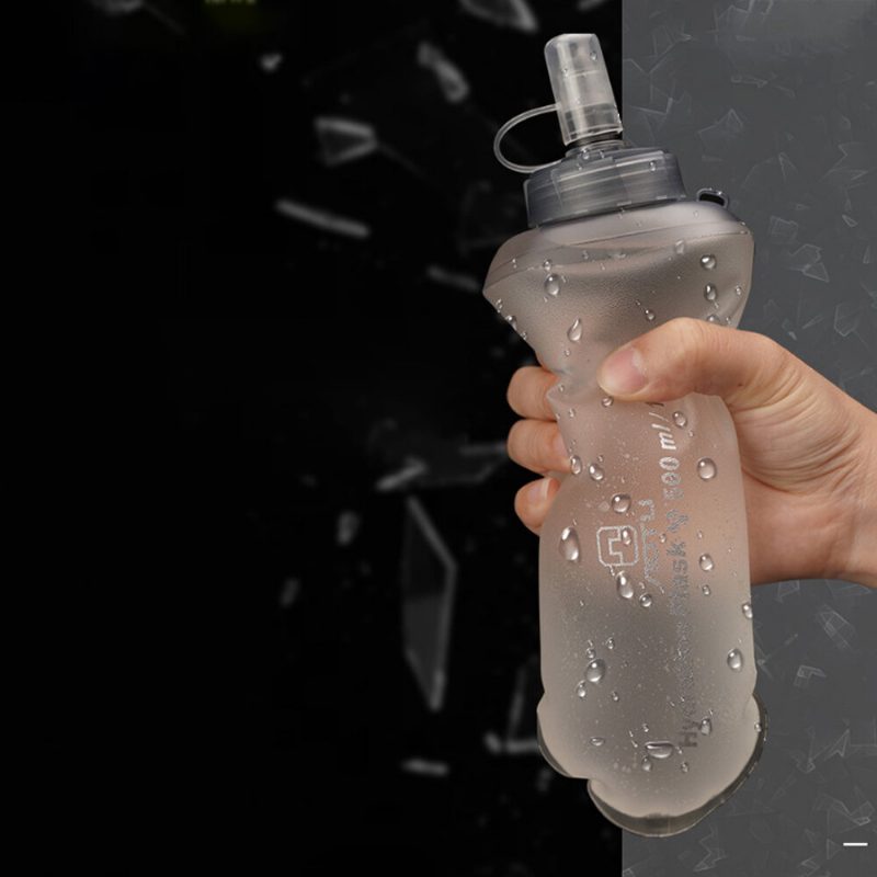 Aotu 500ml Összecsukható Kulacs Mentes Bpa Szivárgásmentes Softbottle Vízhólyag Tpu Travel Cup Könnyű Sport Kemping Kerékpározáshoz