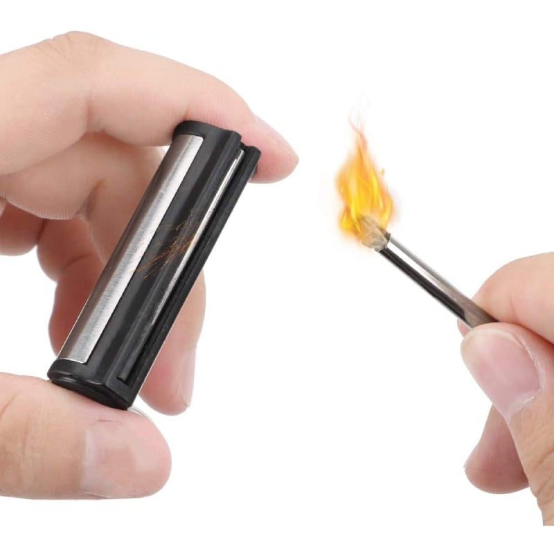 Fire Starter Matchstick Hordozható Kovakő Fém Kültéri Túlélő Eszköz