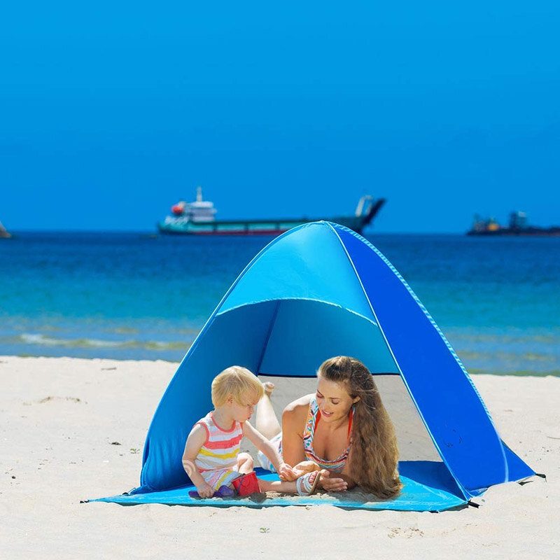 Outdoor Popup Sátor Ultralight Beach Tents Menedék Uv-védő Automata Sátorernyő