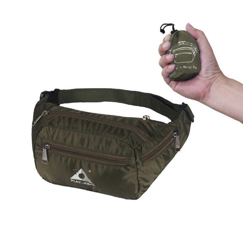 Outdoor Running Travel Deréktáska Vízálló Összecsukható Fanny Pack Férfiaknak Női Jogging Gym