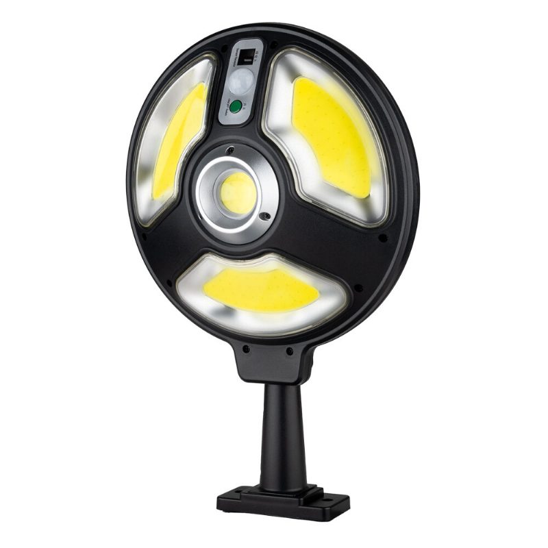 Solar Camping Light 3 Üzemmódú Érzékelős Kerti Fali Lámpa Kültéri Cob Led Vízálló Intelligens Távirányítós