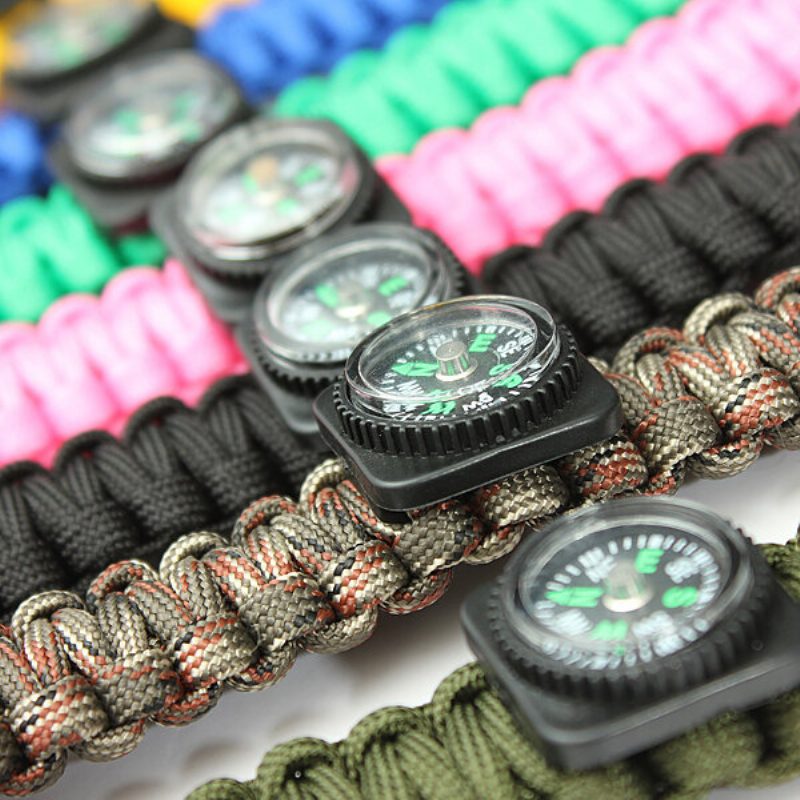 Survival Paracord Karkötő Síp Világító Katonai Karóra Csuklója