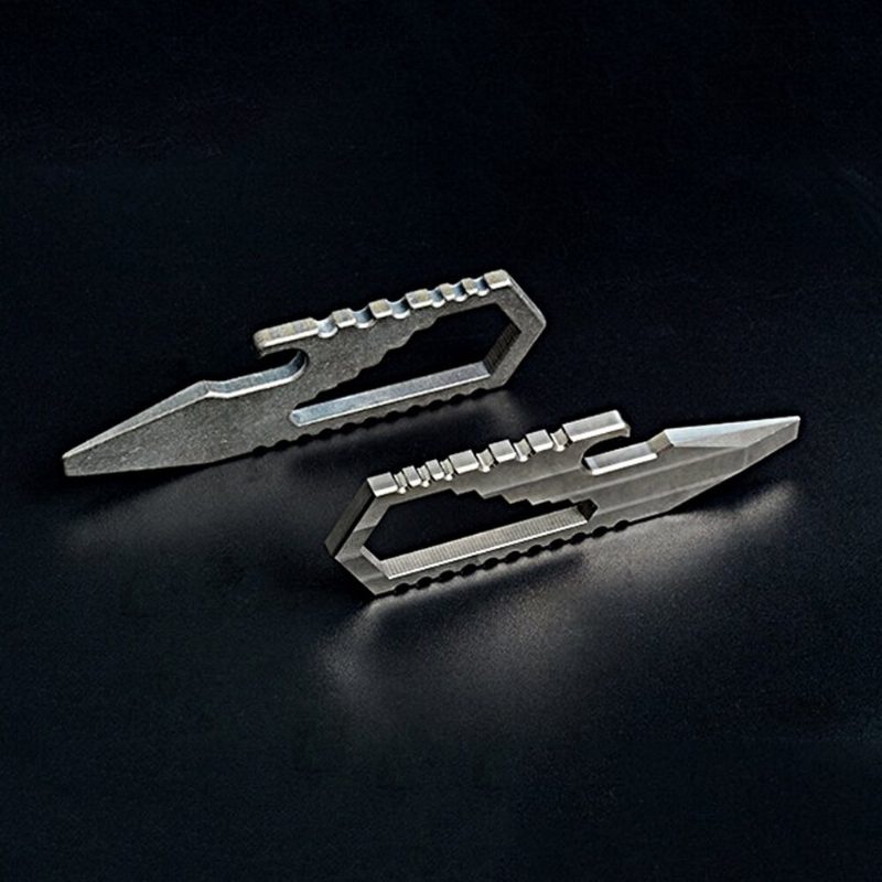 Titaner 4 Az 1-ben Edc Mini Multitools Zsebkulcstartó Csavarkulcs Rétes Csavarhúzó Üvegnyitó Hordozható Kültéri Kemping Mászás