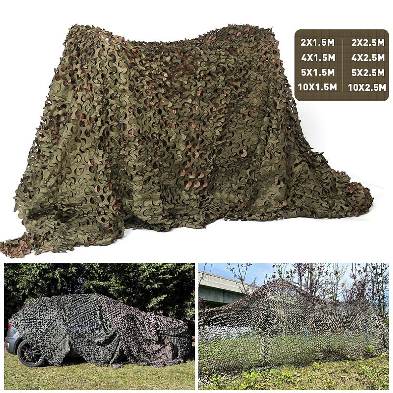 Több Méretű Camo Net Quick Dry Vízálló Terepszínű Háló Megfordítható Zöld/barna Vadászatra/lövésre