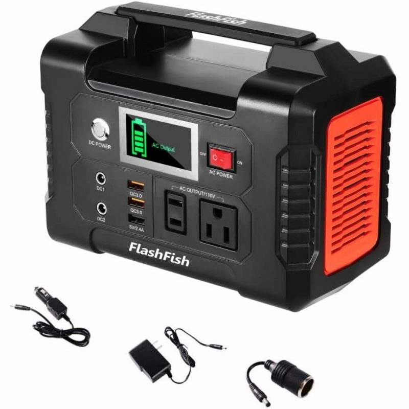 Us/eu Direct Flashfish 200w 40800mah Hordozható Áramfejlesztő Napelemes Erőmű 110v Ac Kimenettel/2 Dc Porttal/3 Usb Porttal