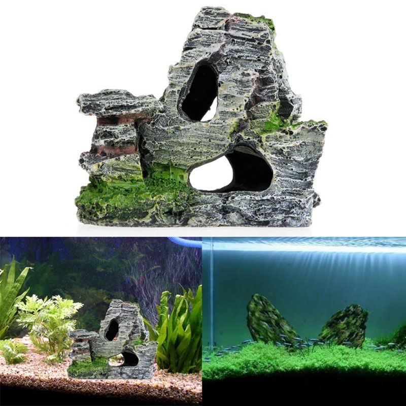 Akvárium Rockery Mountain View Rock Fish Tank Dekoráció