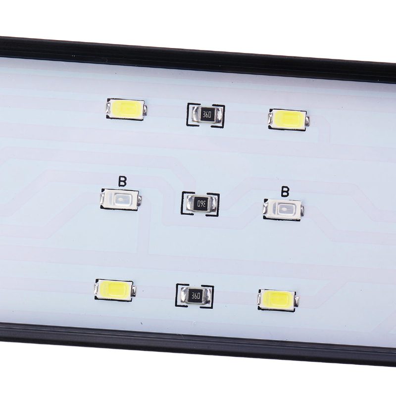 100-240v 10w Clip-on Led Akváriumi Lámpa Akvárium Dekorációs Világító Fehér És Kék Led-ekkel Érintővezérlés 2 Mód