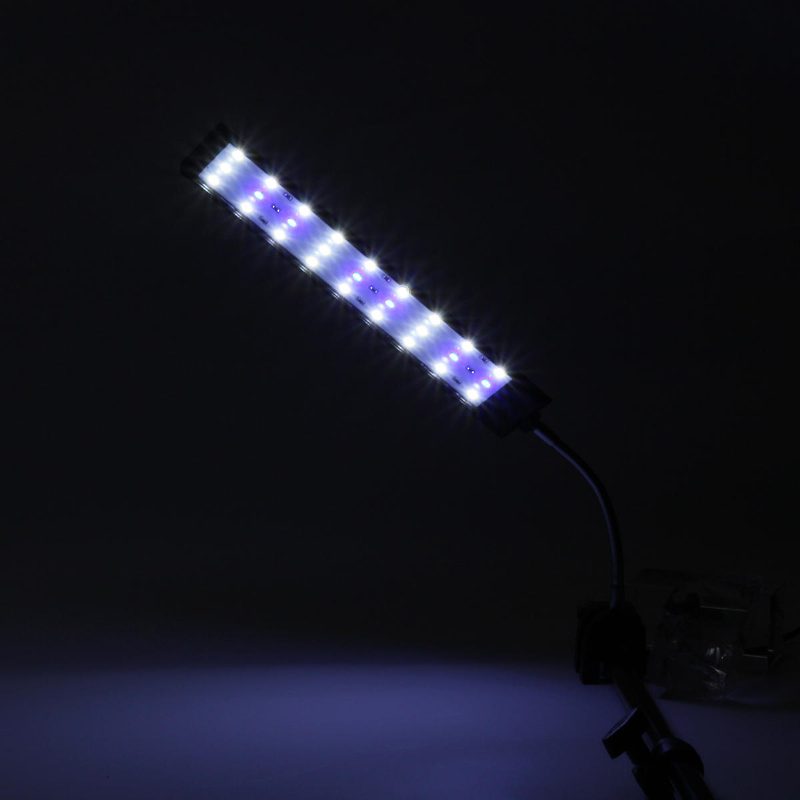 100-240v 10w Clip-on Led Akváriumi Lámpa Akvárium Dekorációs Világító Fehér És Kék Led-ekkel Érintővezérlés 2 Mód