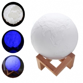 15 cm-es Varázslatos Háromtónusú Földi Asztali Lámpa Usb Újratölthető Led Éjszakai Fény Érzékelővel Ajándék