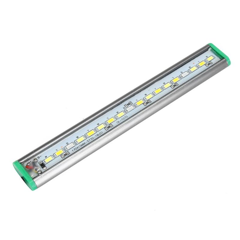 20 cm-es 18 Led-es Akváriumi Akvárium Világos Fehér Kék Lámpacsipesz Vízálló Rúdon Ac110-240v