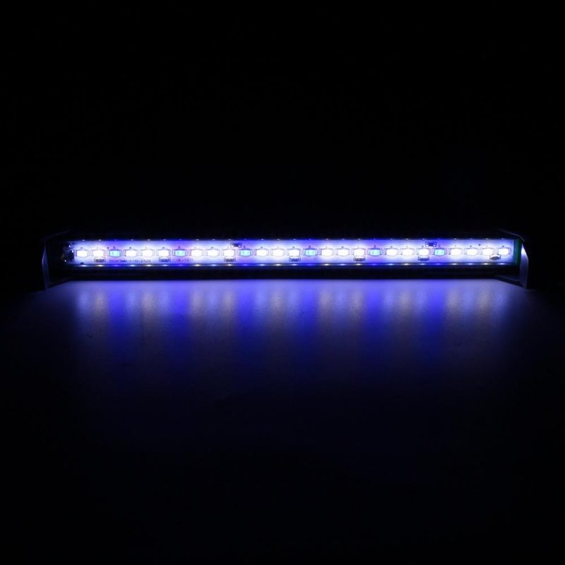 30 cm-es 27 Led-es Akváriumi Akvárium Világos Fehér Kék Lámpacsipesz Vízálló Rúdon Ac110-240v