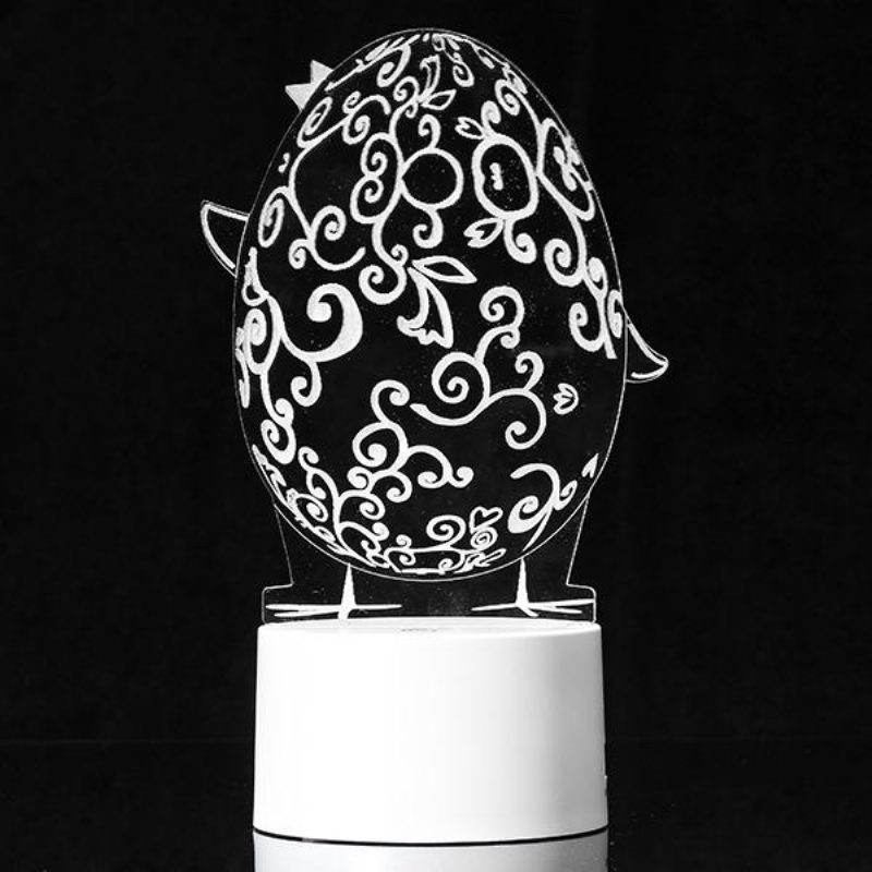 3d Illusion Easter Egg Rabbit Led Éjszakai Lámpa Usb Színes Asztali Ünnepi Dekoráció Dc5v