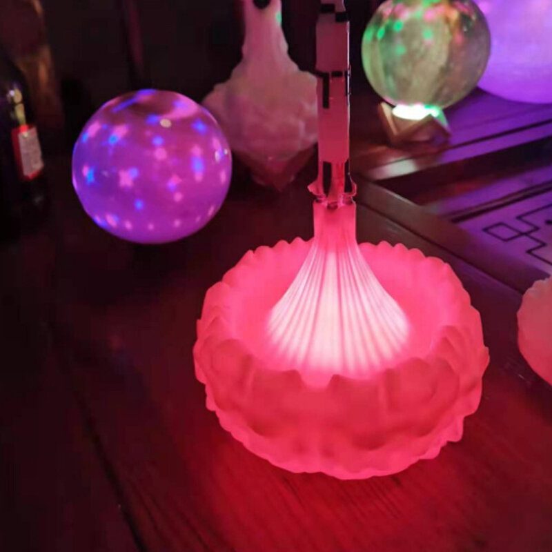 3d Nyomtatás 16 Színes Saturn Rakéta Lámpa Usb Led Gyerek Éjszakai Fény Szabályozható Érintős Vezérlés + Távirányító