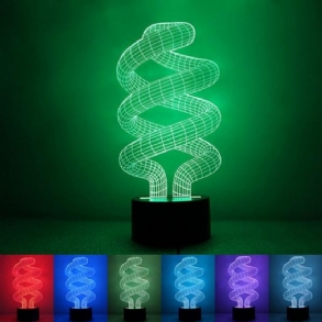 3d Tornado Illusion Led Asztali Lámpa Usb 7 Színváltó Éjszakai