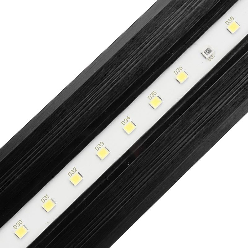 8 W 50 cm-es Állítható 2835 Led-es Akváriumi Akvárium Szupervékony Könnyű Lámpa Fekete