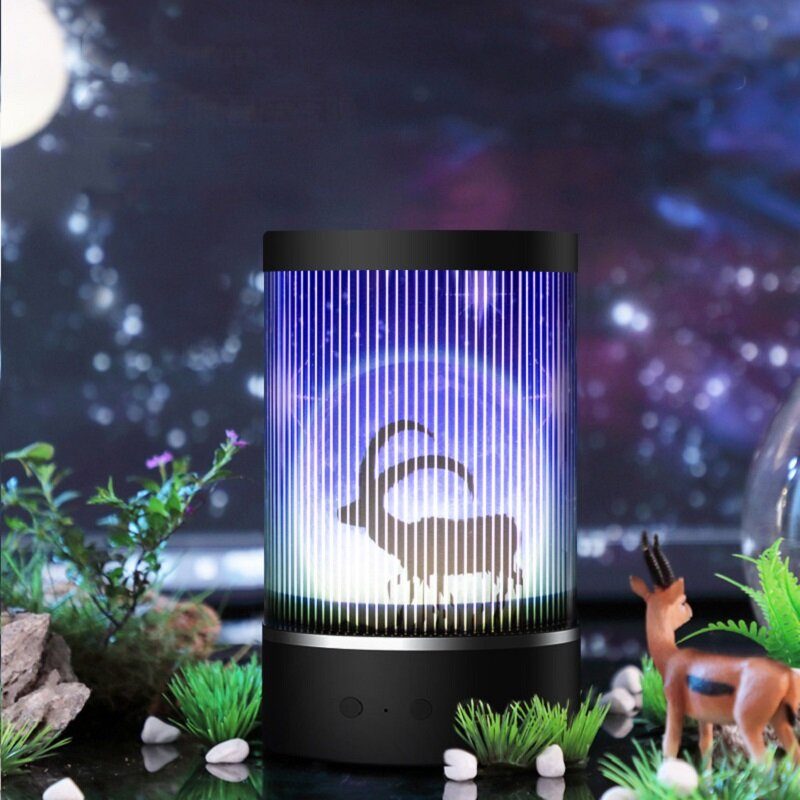 Animáció Led-es Éjszakai Lámpa Távirányítóval Romantic Universe Csillagos Égbolt Vetítőlámpa Usb-töltés Hordozható Fény Karácsonyi Dekoráció