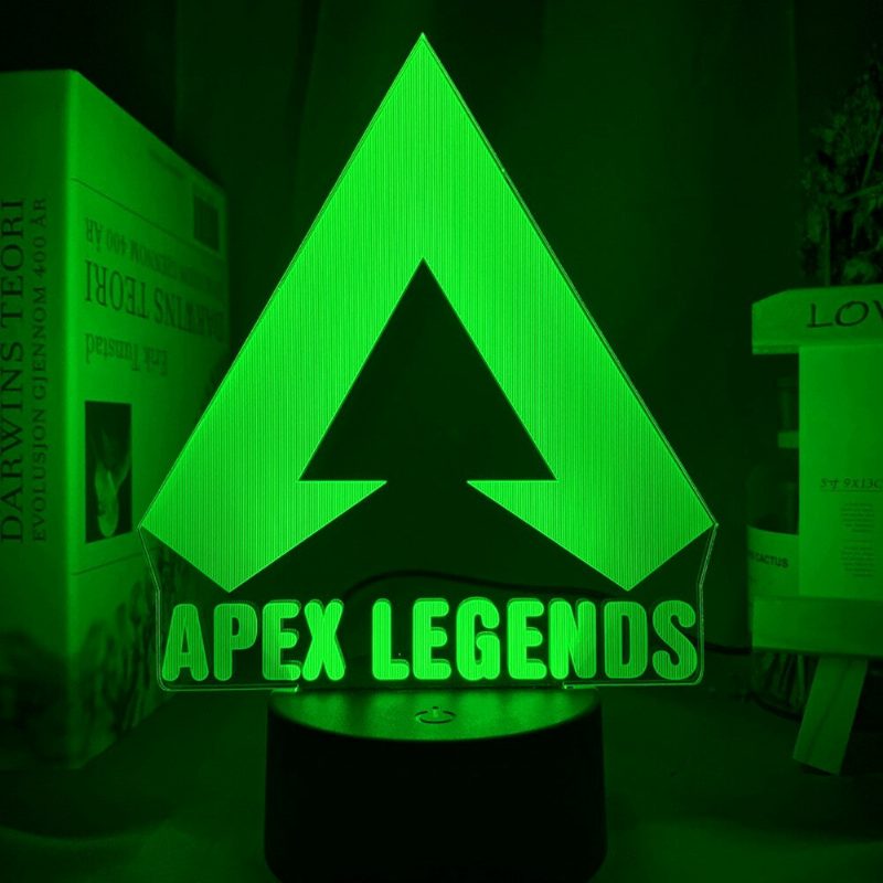 Apex Legends Logo Éjszakai Lámpa Led Színváltó Játékterem Dekorációhoz Ötletek Menő Rendezvények Nyereményjátékosok Születésnapi Ajándék Usb