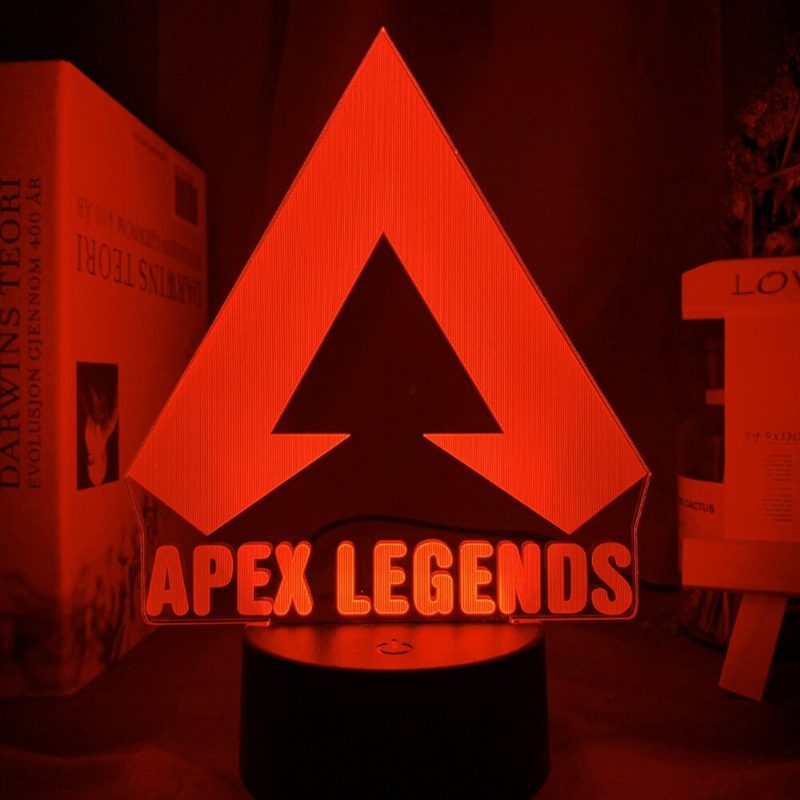 Apex Legends Logo Éjszakai Lámpa Led Színváltó Játékterem Dekorációhoz Ötletek Menő Rendezvények Nyereményjátékosok Születésnapi Ajándék Usb